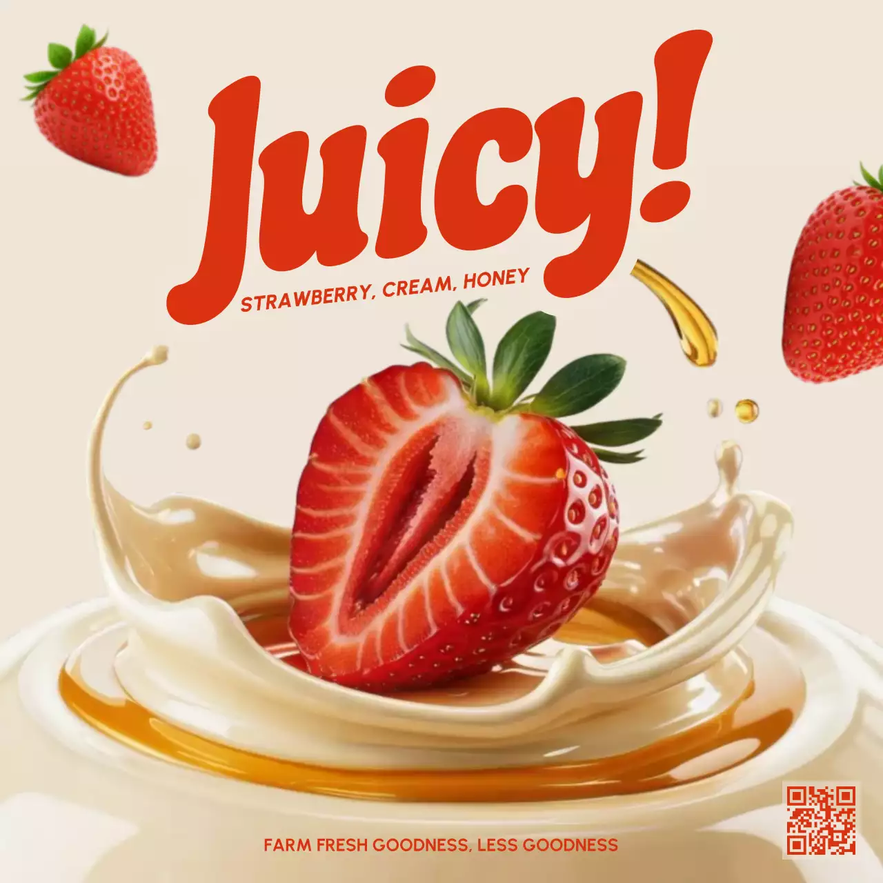 beige retro food advertisement