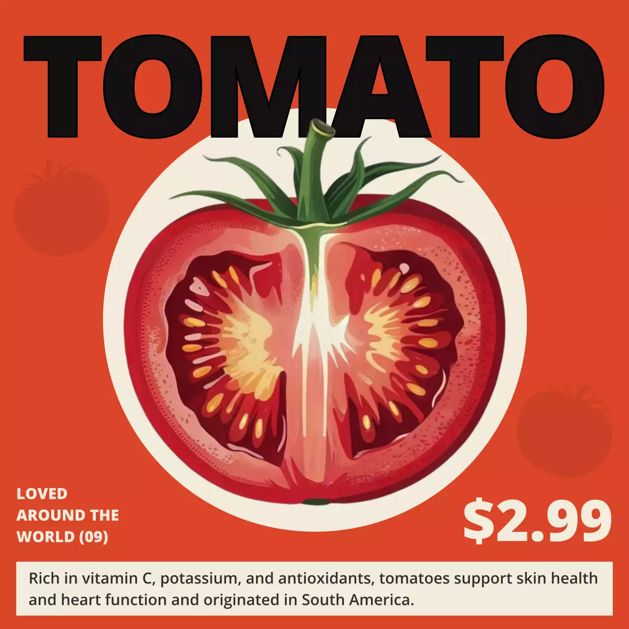 orange retro vegetable promotion