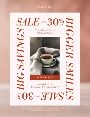 Red Modern Sales Promotion Poster