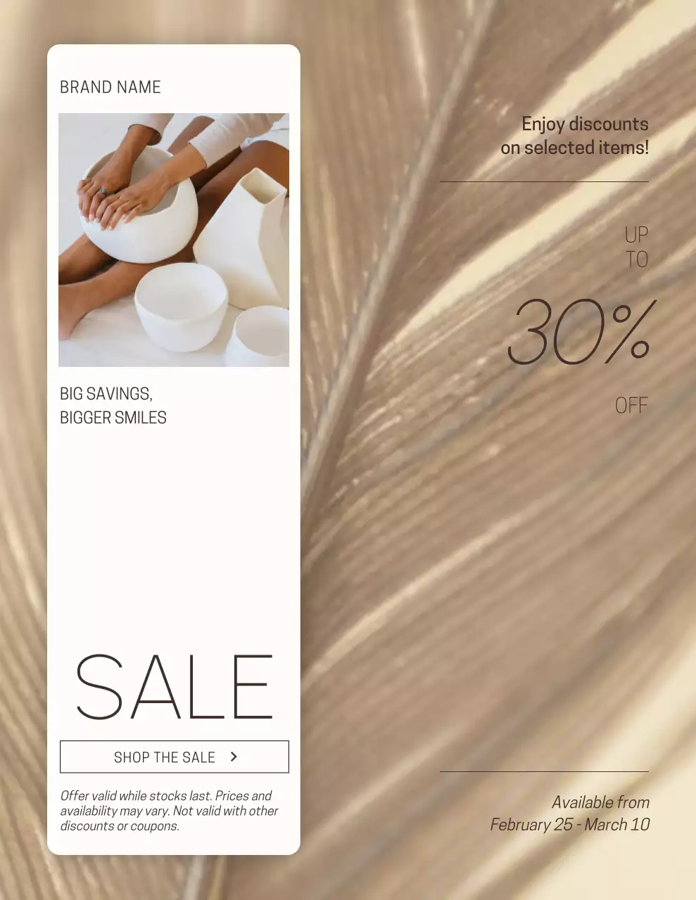 Neutral Modern Sales Promotion Poster