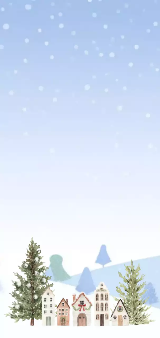 blue minimalist winter invitation