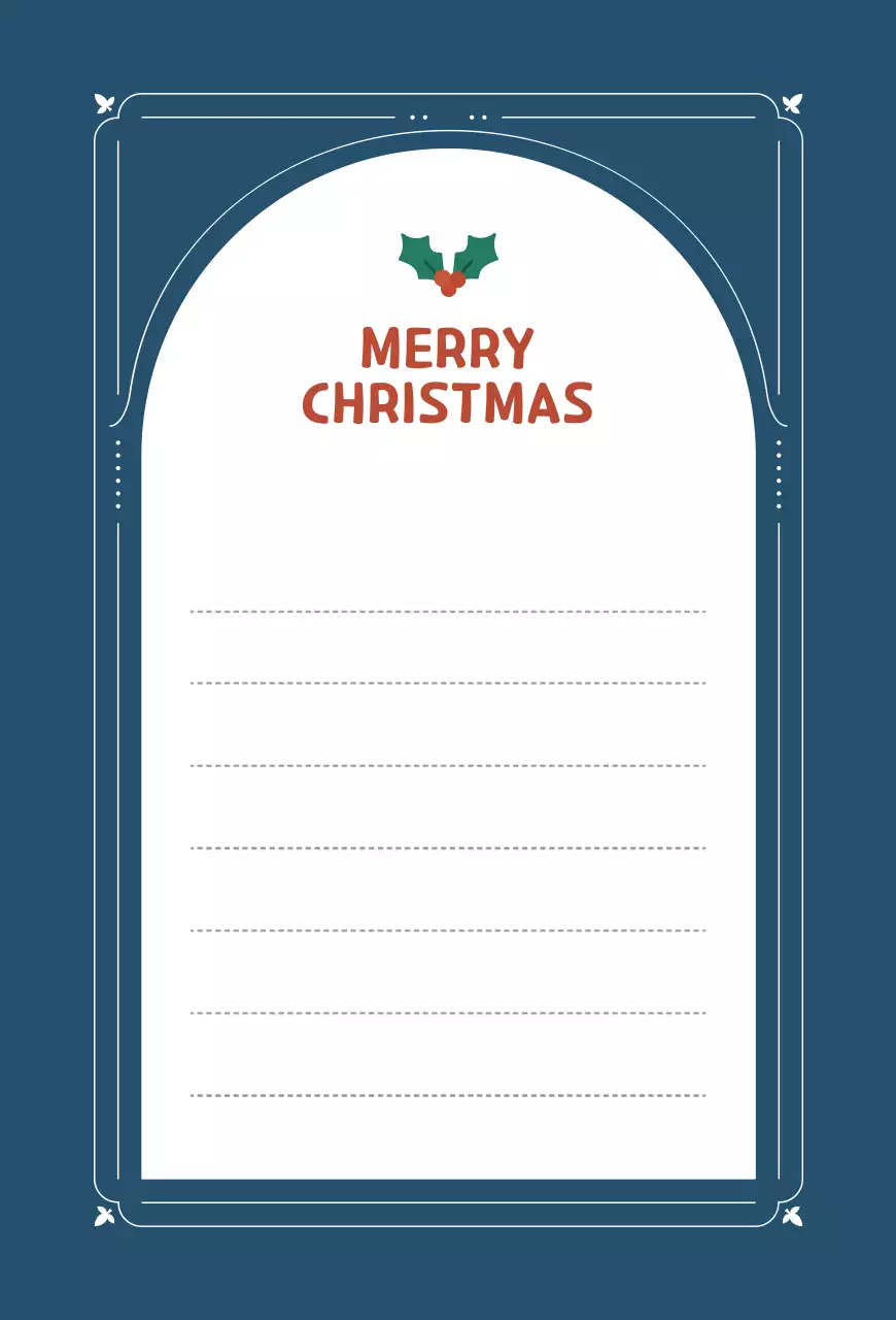 남색 심플 크리스마스 엽서