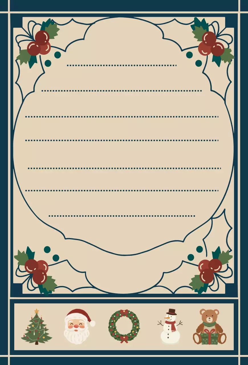 남색 빈티지 크리스마스