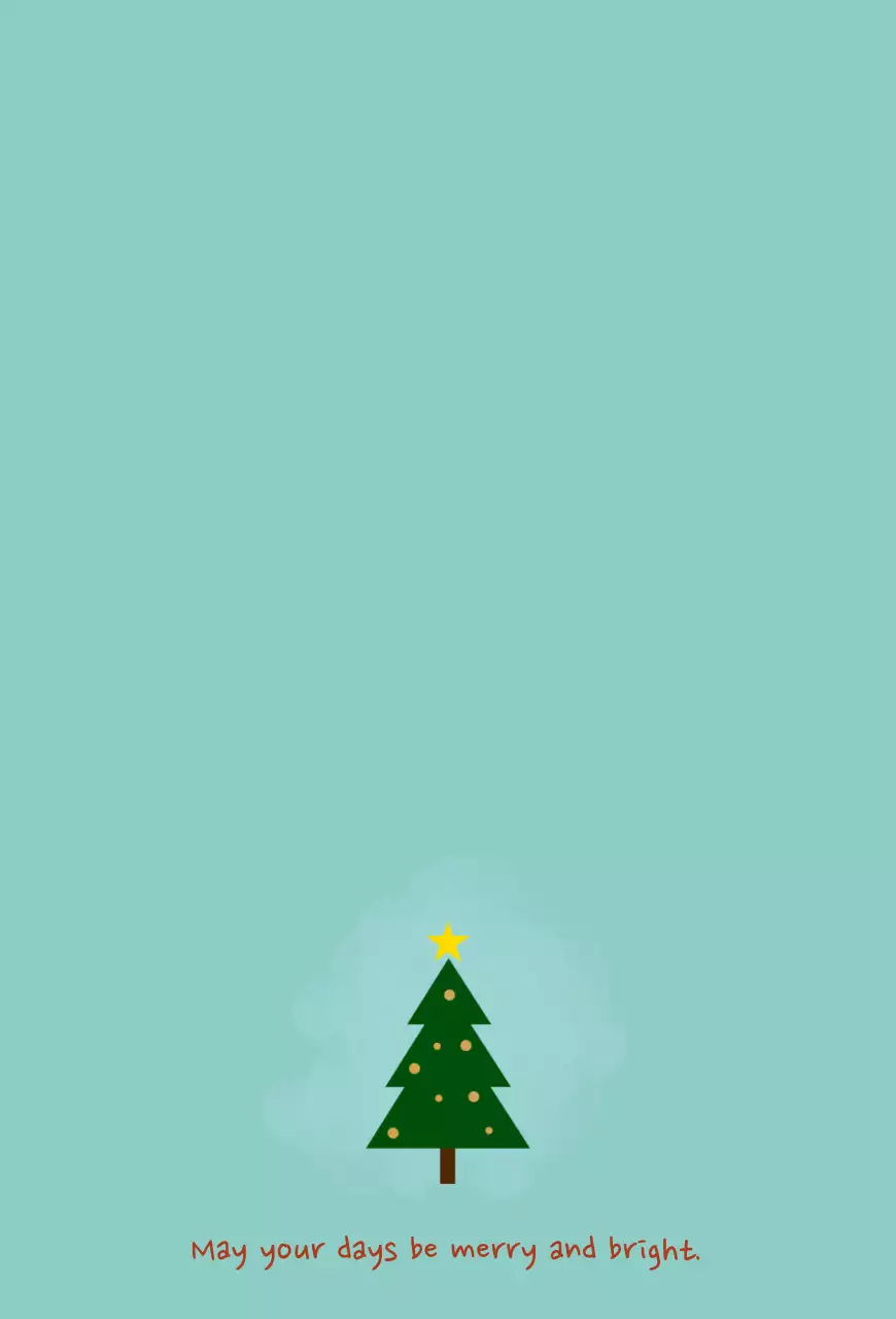 민트 심플 크리스마스 인사말 카드