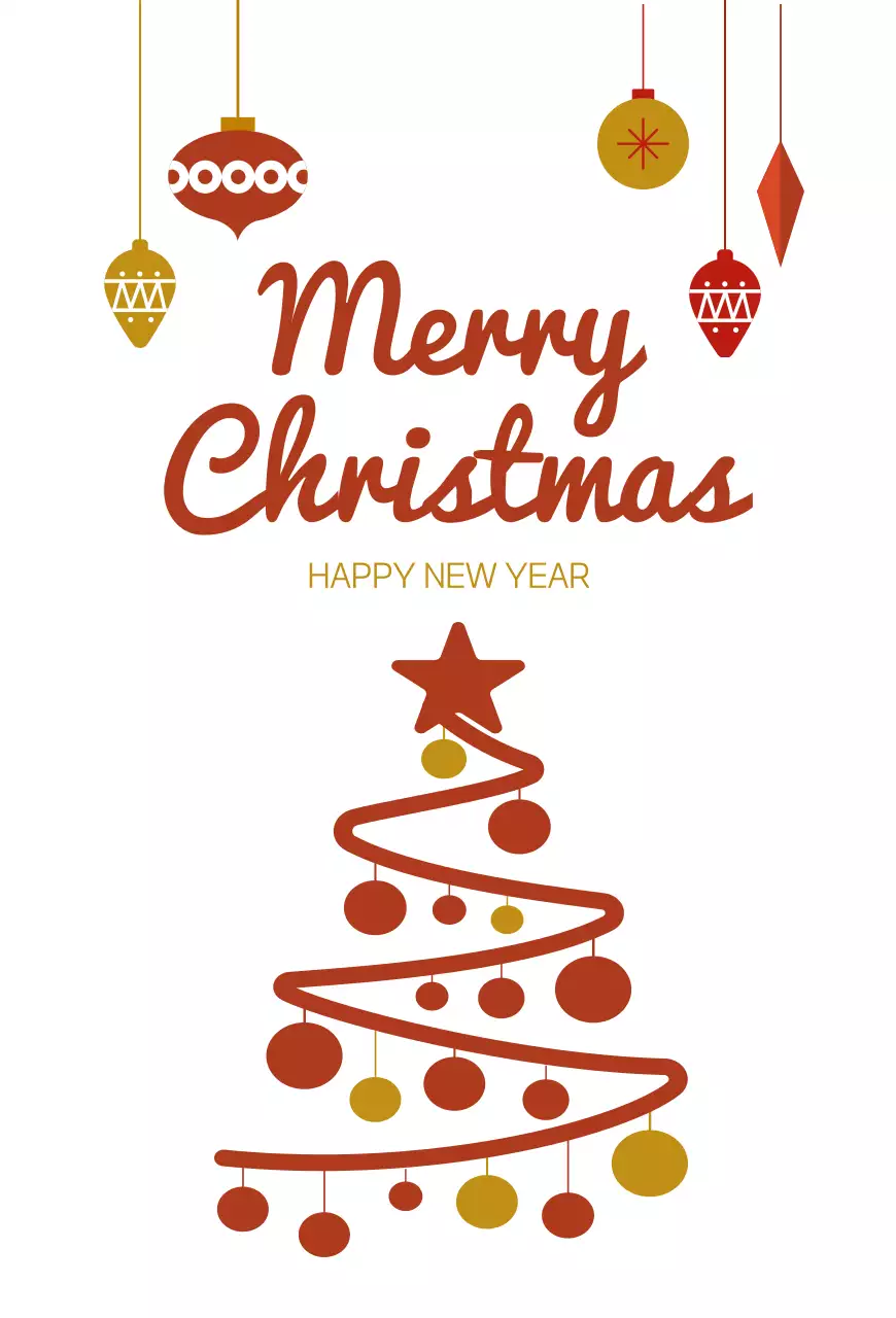 빨강 심플 크리스마스