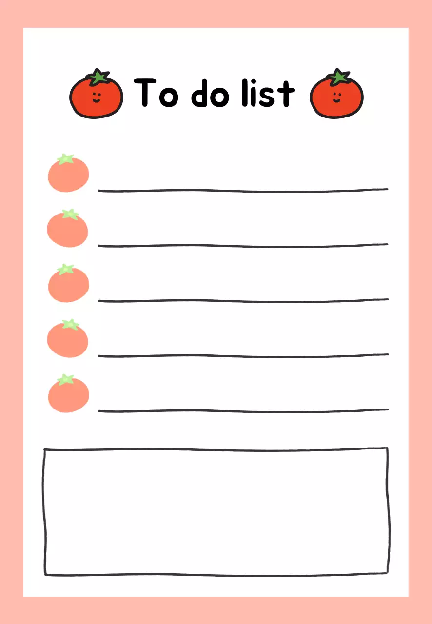 빨강 아기자기한 토마토 투두리스트