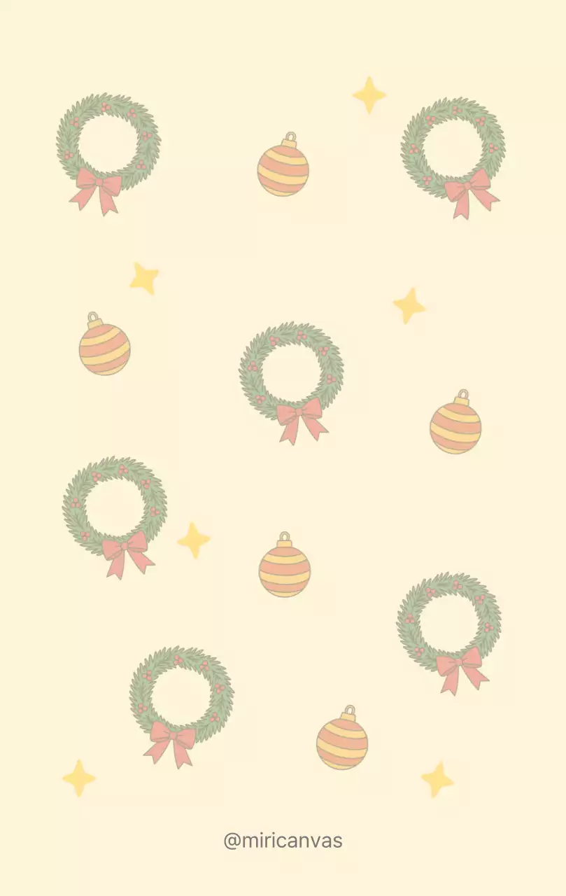 베이지 아기자기한 크리스마스 엽서