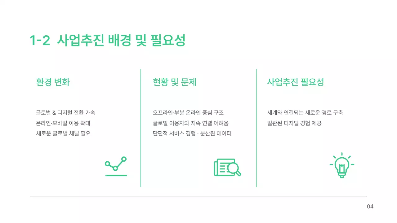 그린 블루 심플한 비즈니스 제안서