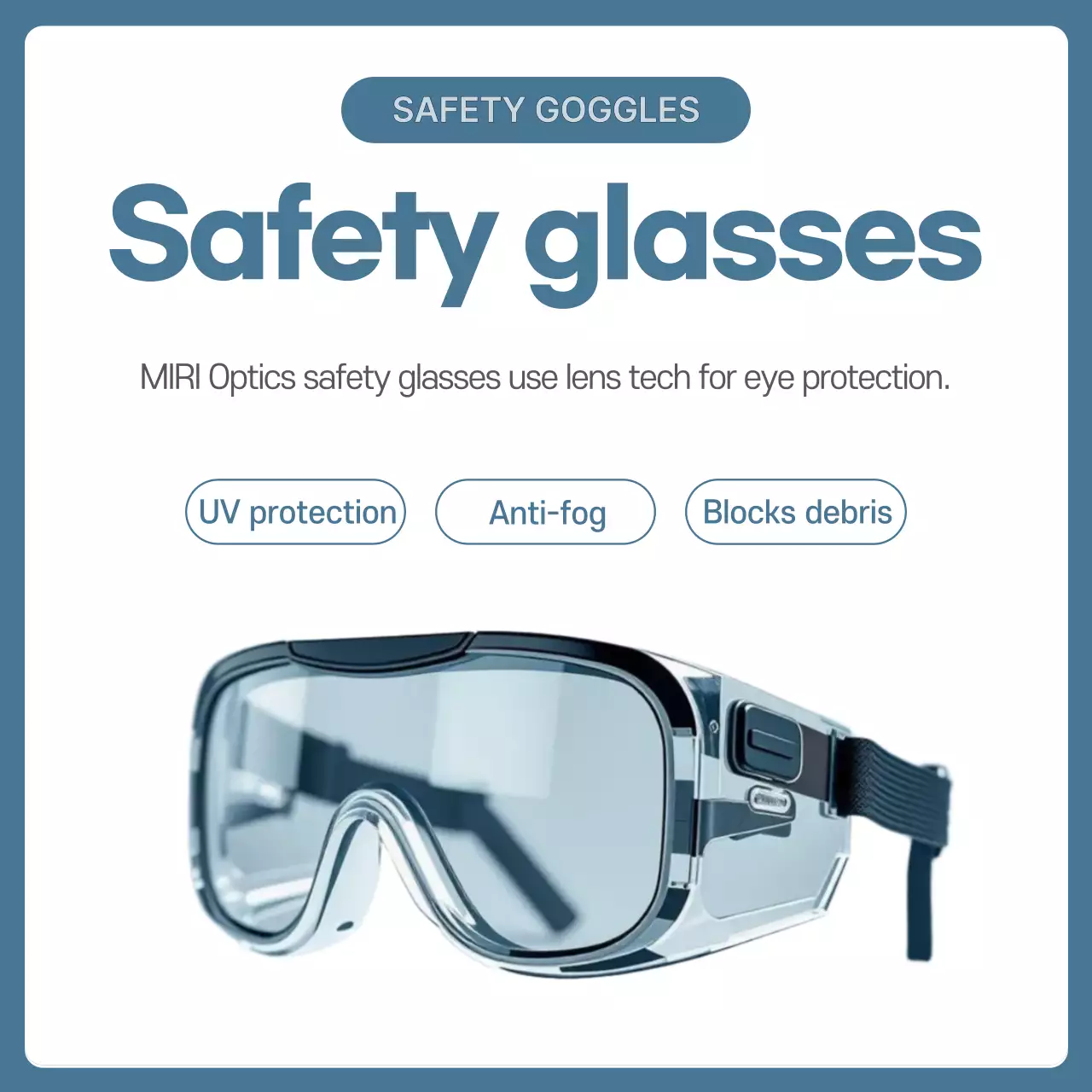 Khuyến mãi kính bảo hộ hiện đại màu xanh dương