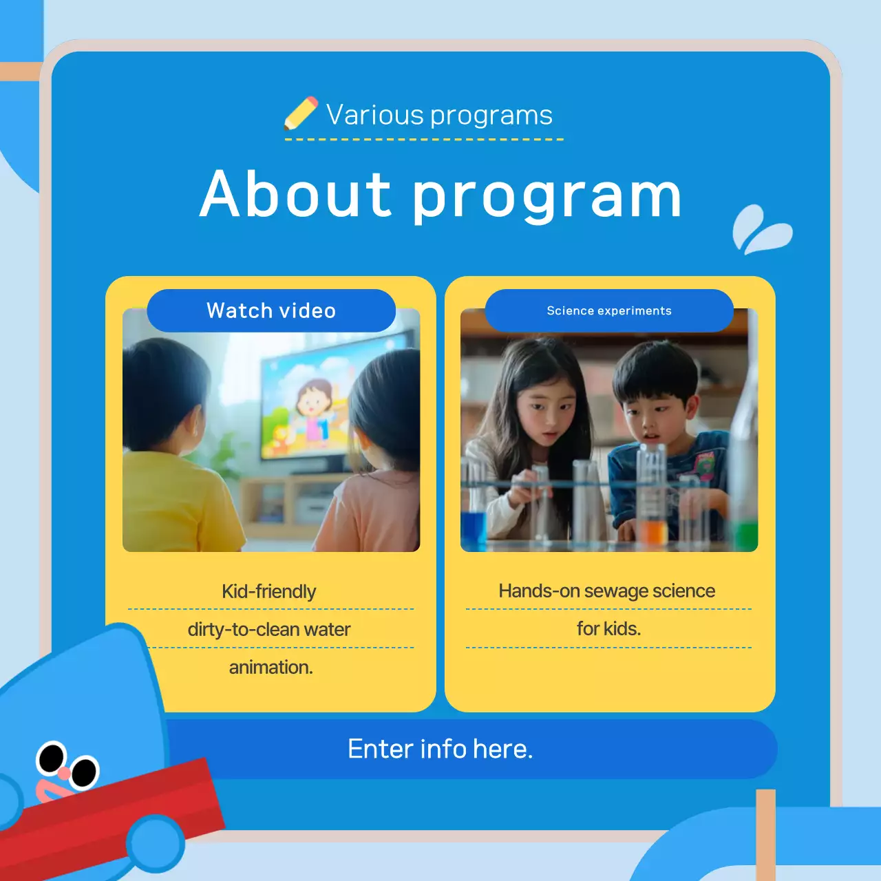 Blue's Cute Sewer Education Program Guide