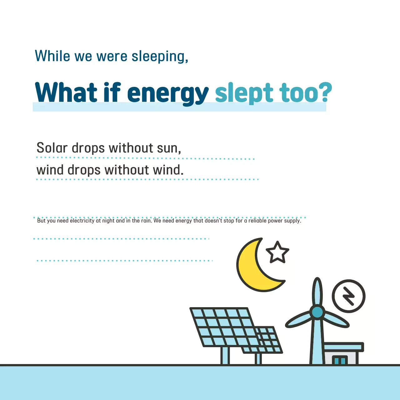 Campanha Sky Blue Simple Eco Friendly Energy