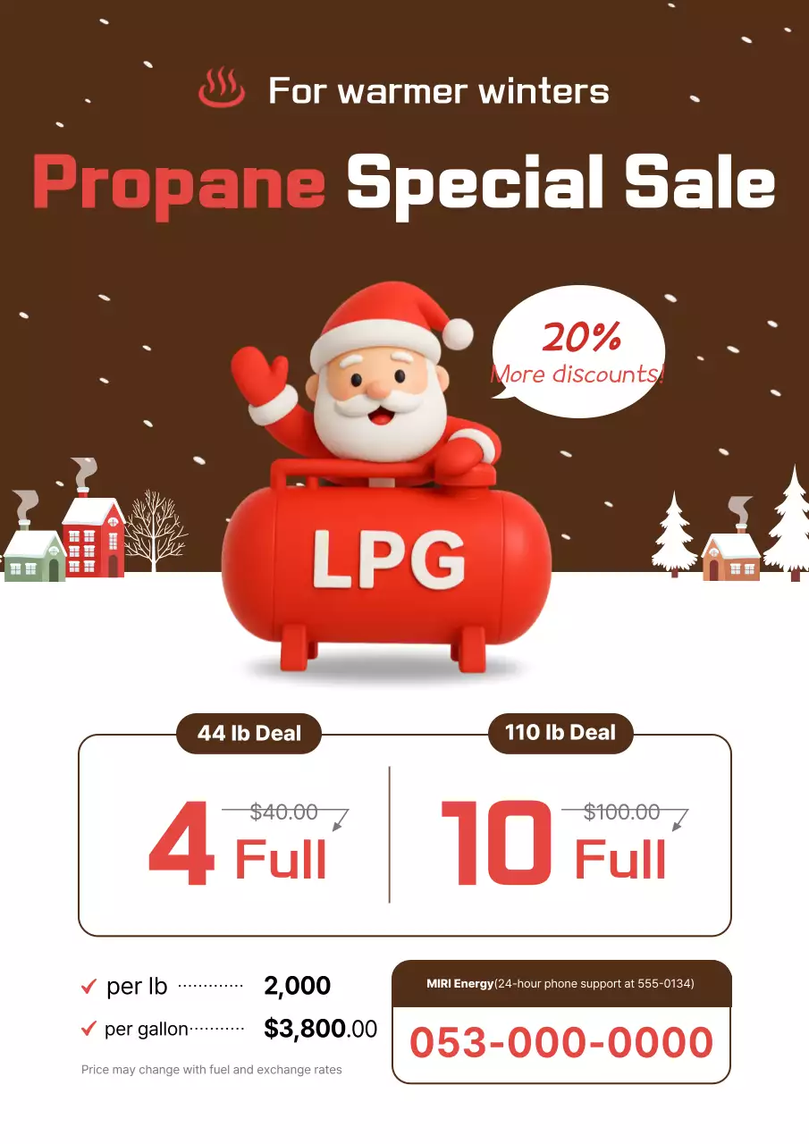 Penjualan Musim Dingin Sederhana Cokelat