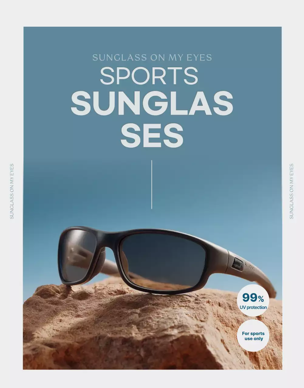 Sky Blue Modern Sports Ad