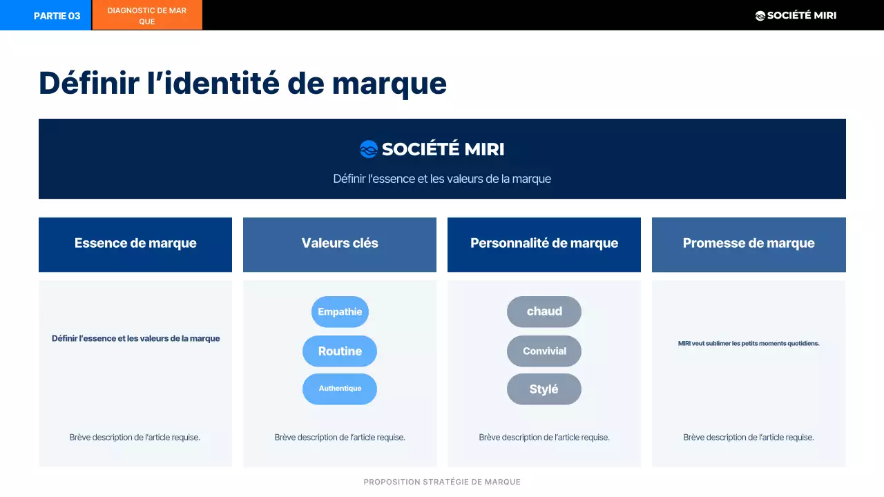 Plan de marque moderne noir