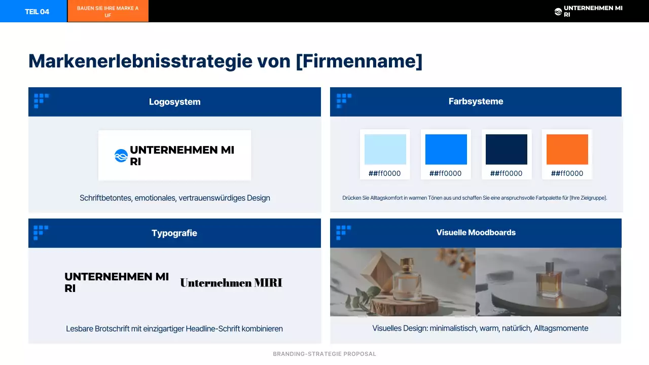 Schwarzer moderner Markenplan