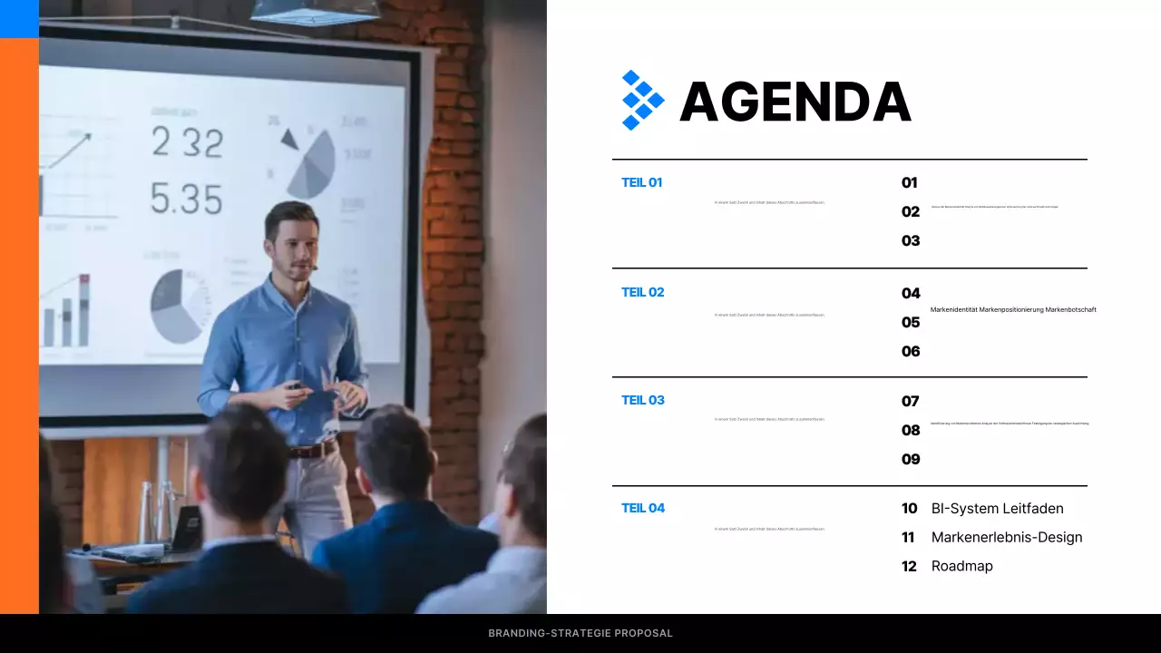 Schwarzer moderner Markenplan