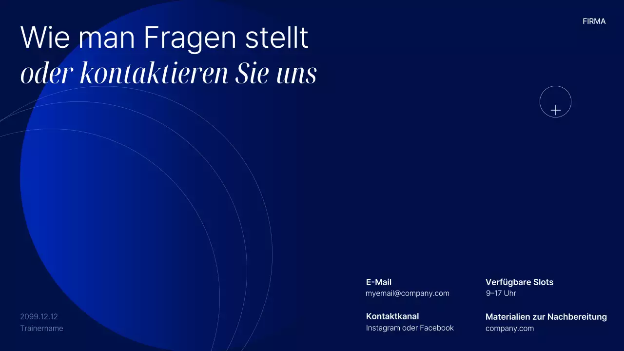 Präsentation des Blue Modern AI-Kurses