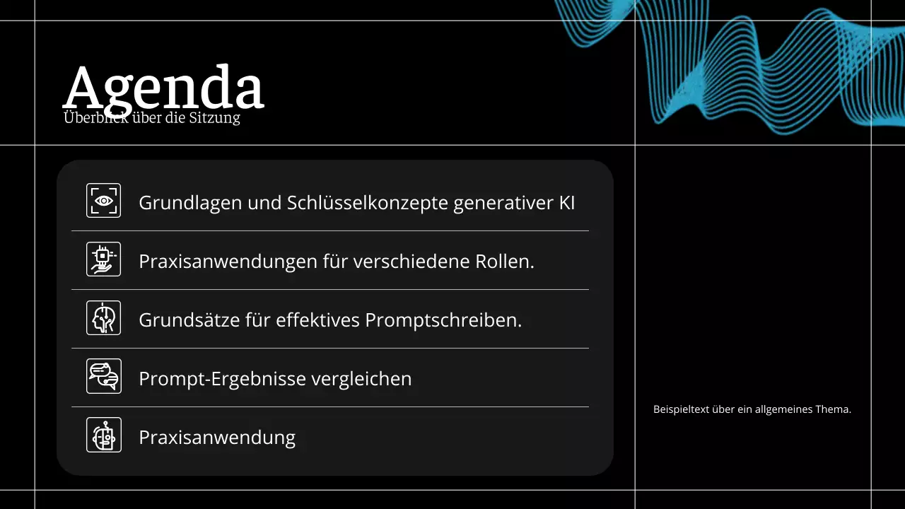 Schwarzer moderner KI-Kurs