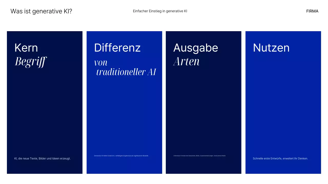 Präsentation des Blue Modern AI-Kurses