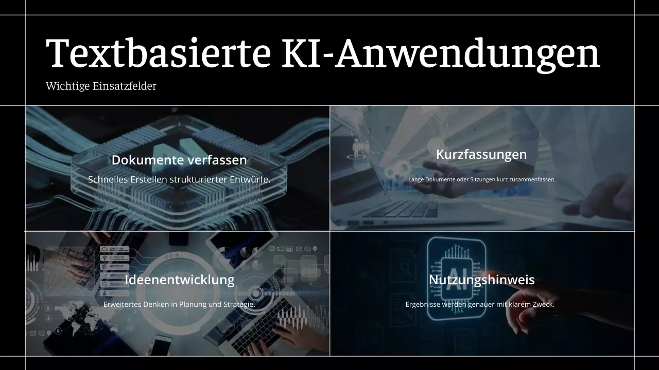 Schwarzer moderner KI-Kurs