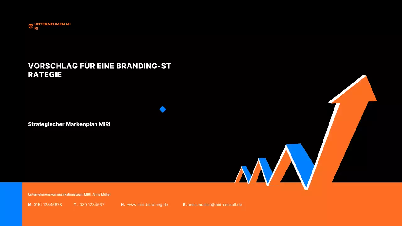 Schwarzer moderner Markenplan