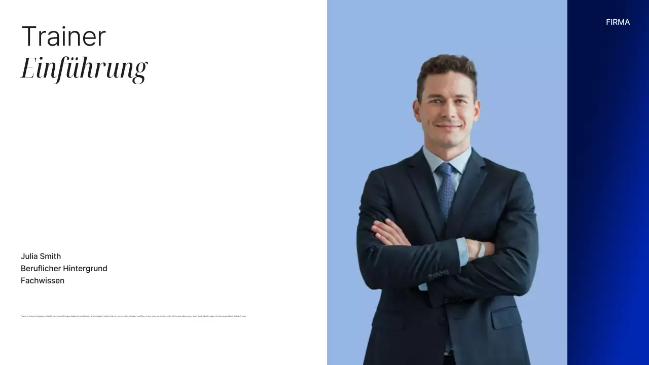 Präsentation des Blue Modern AI-Kurses