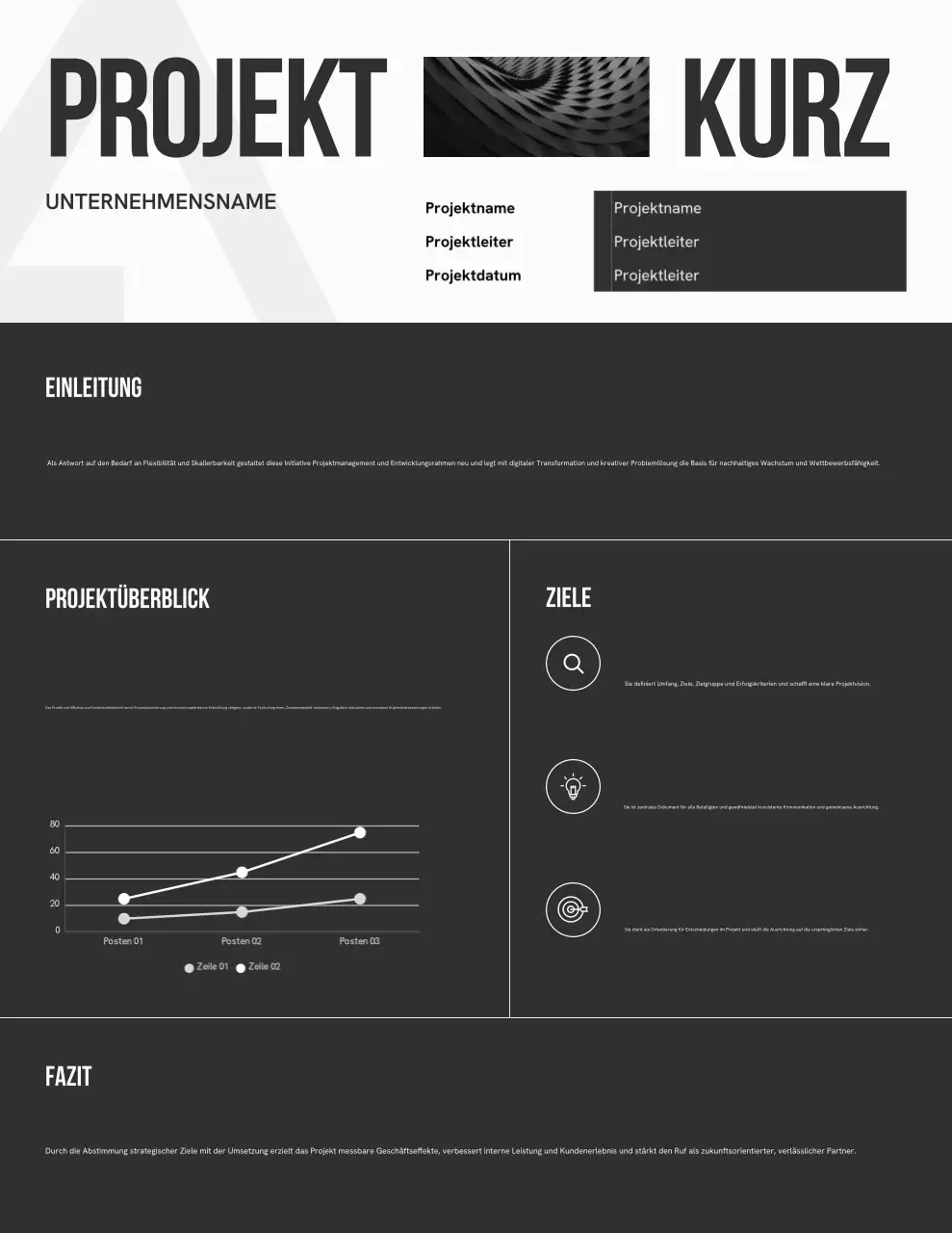 Kurzbericht zum minimalistischen Projekt in Schwarz-Weiß