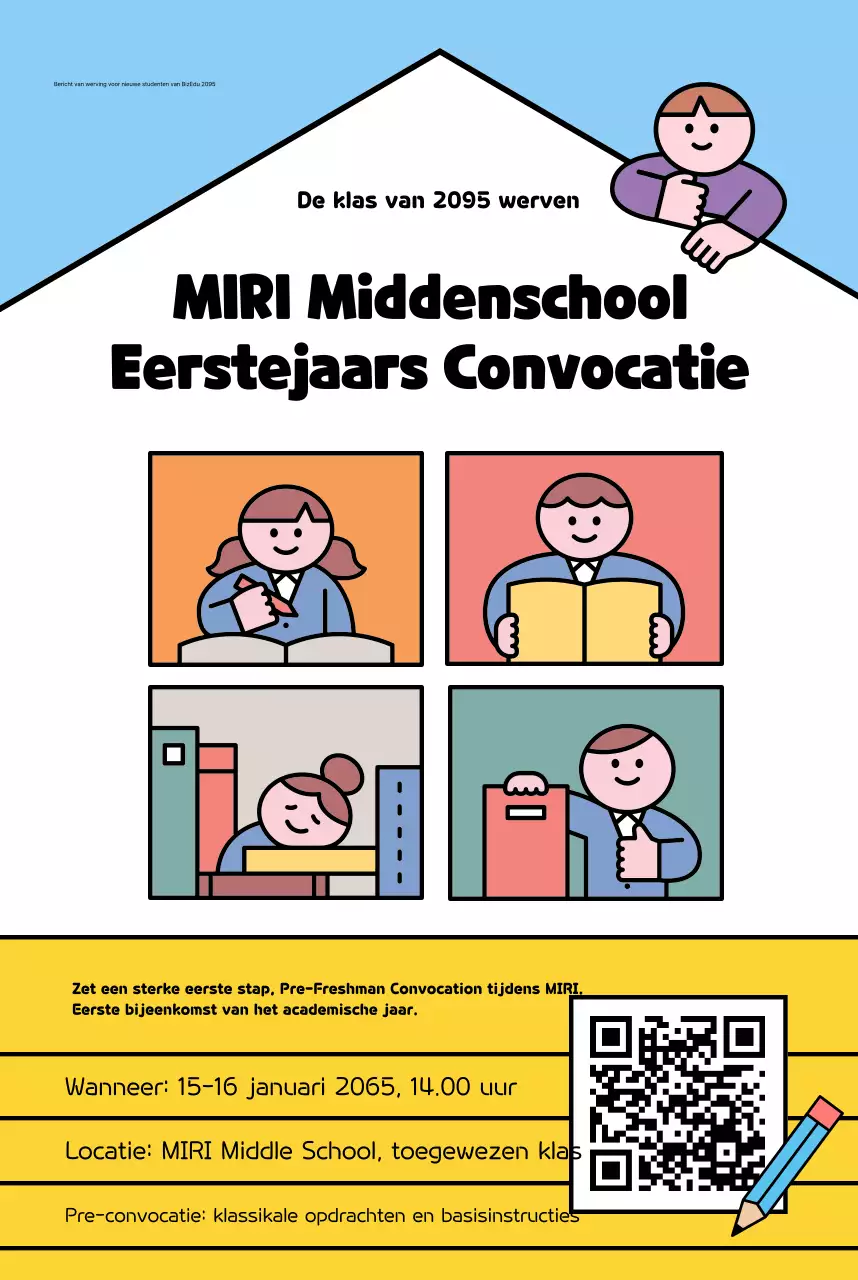 Sky Blue Simple Freshman Recruitment Guide