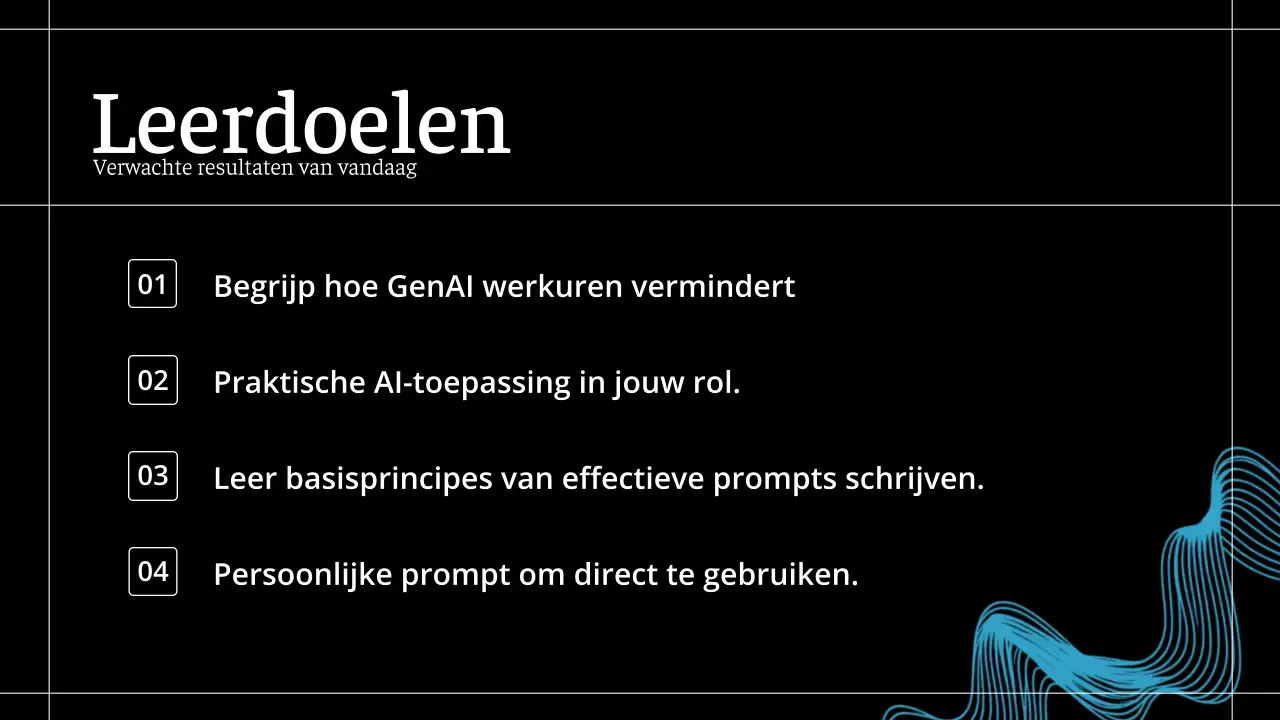 Zwarte moderne AI-cursus