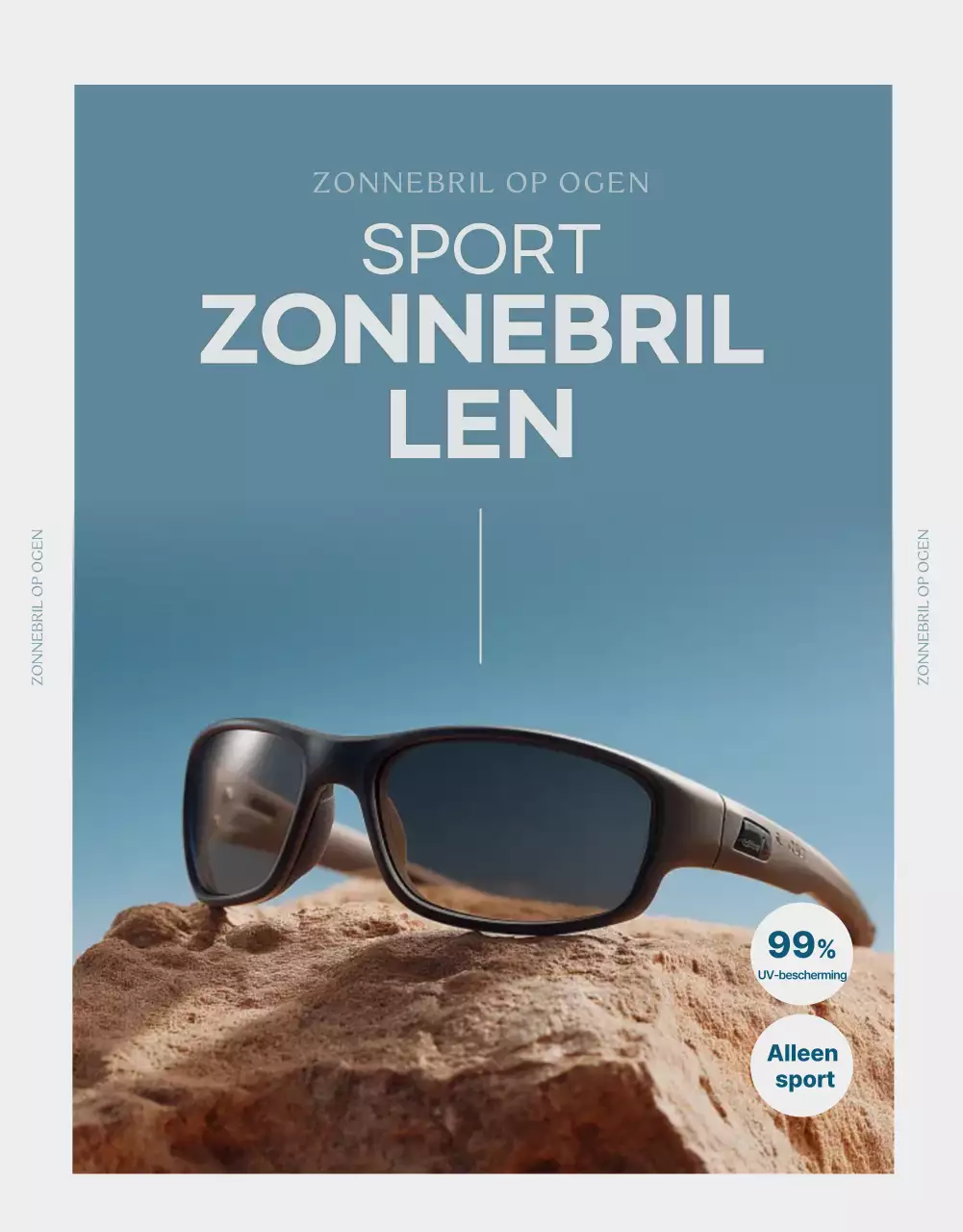 Sky Blue moderne sportadvertentie