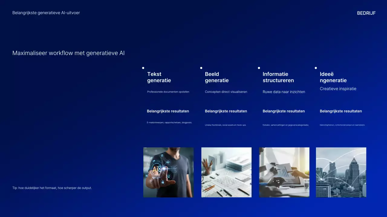 Presentatie van de Blue Modern AI-cursus