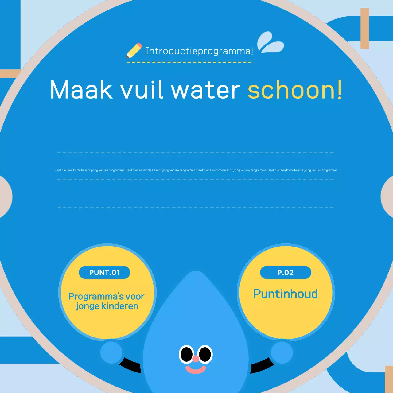 Handleiding voor Blue's schattige educatieprogramma over riolering