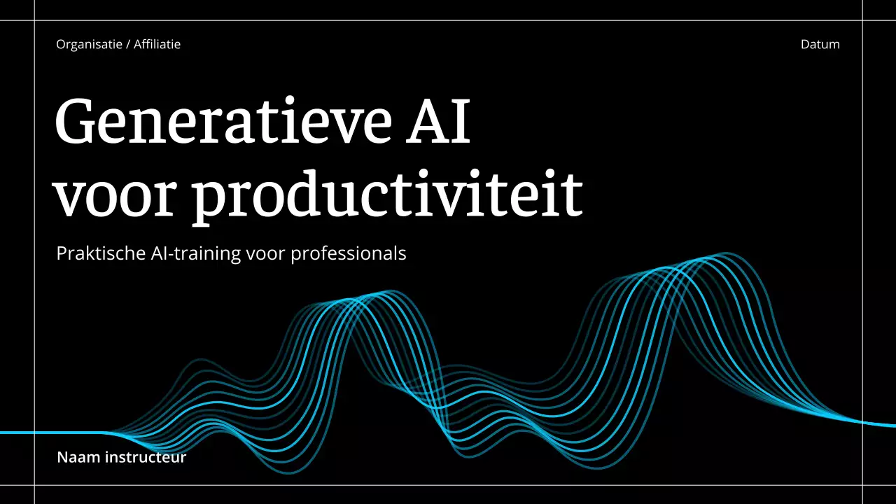 Zwarte moderne AI-cursus