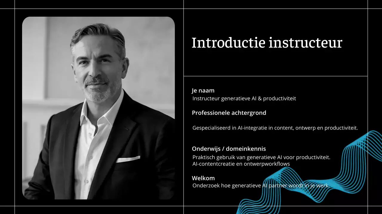 Zwarte moderne AI-cursus