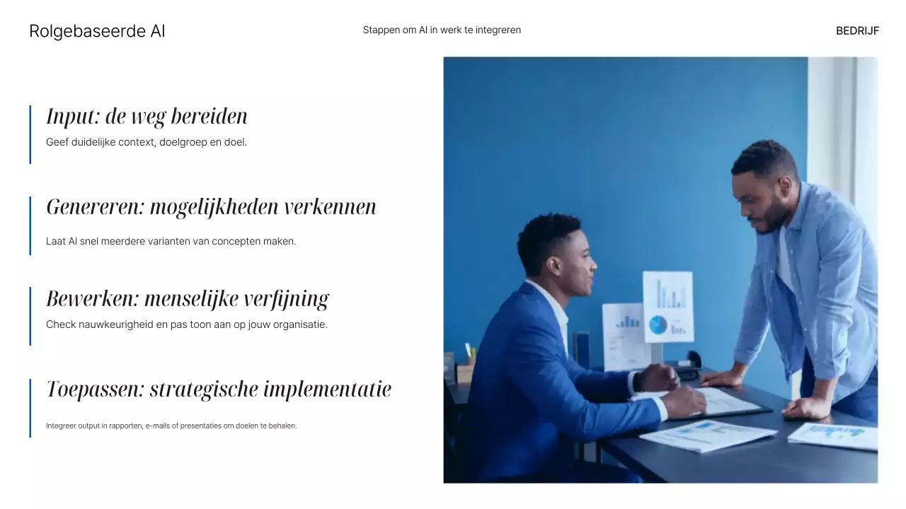 Presentatie van de Blue Modern AI-cursus