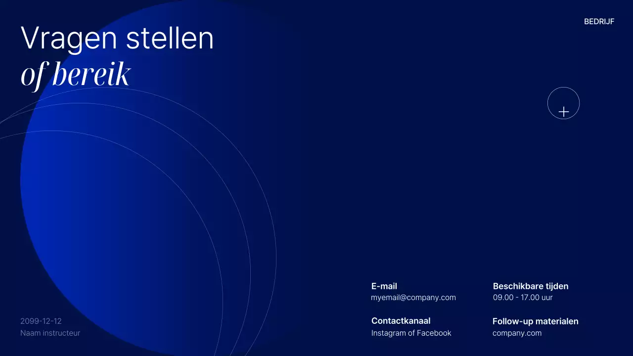 Presentatie van de Blue Modern AI-cursus