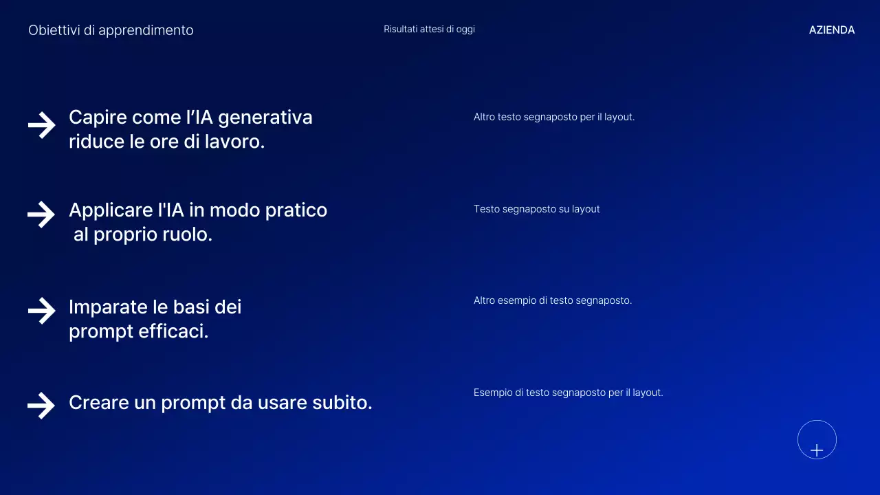 Presentazione del corso Blue Modern AI