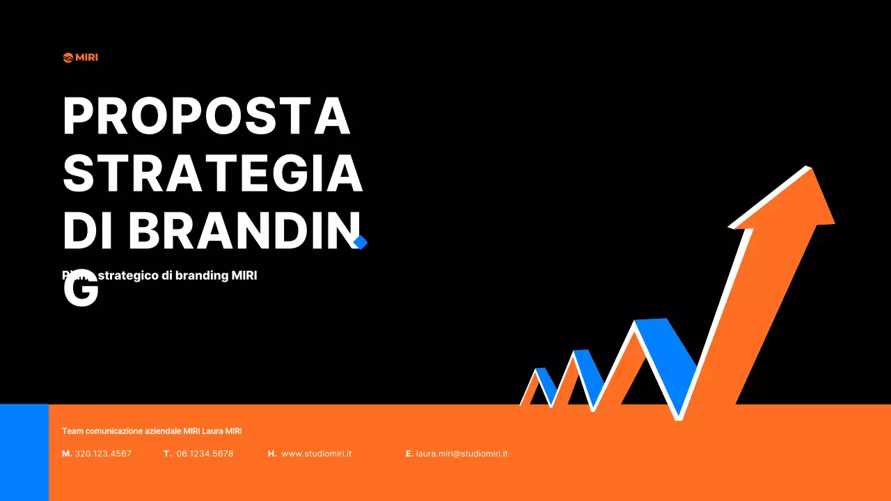 Piano di branding moderno nero