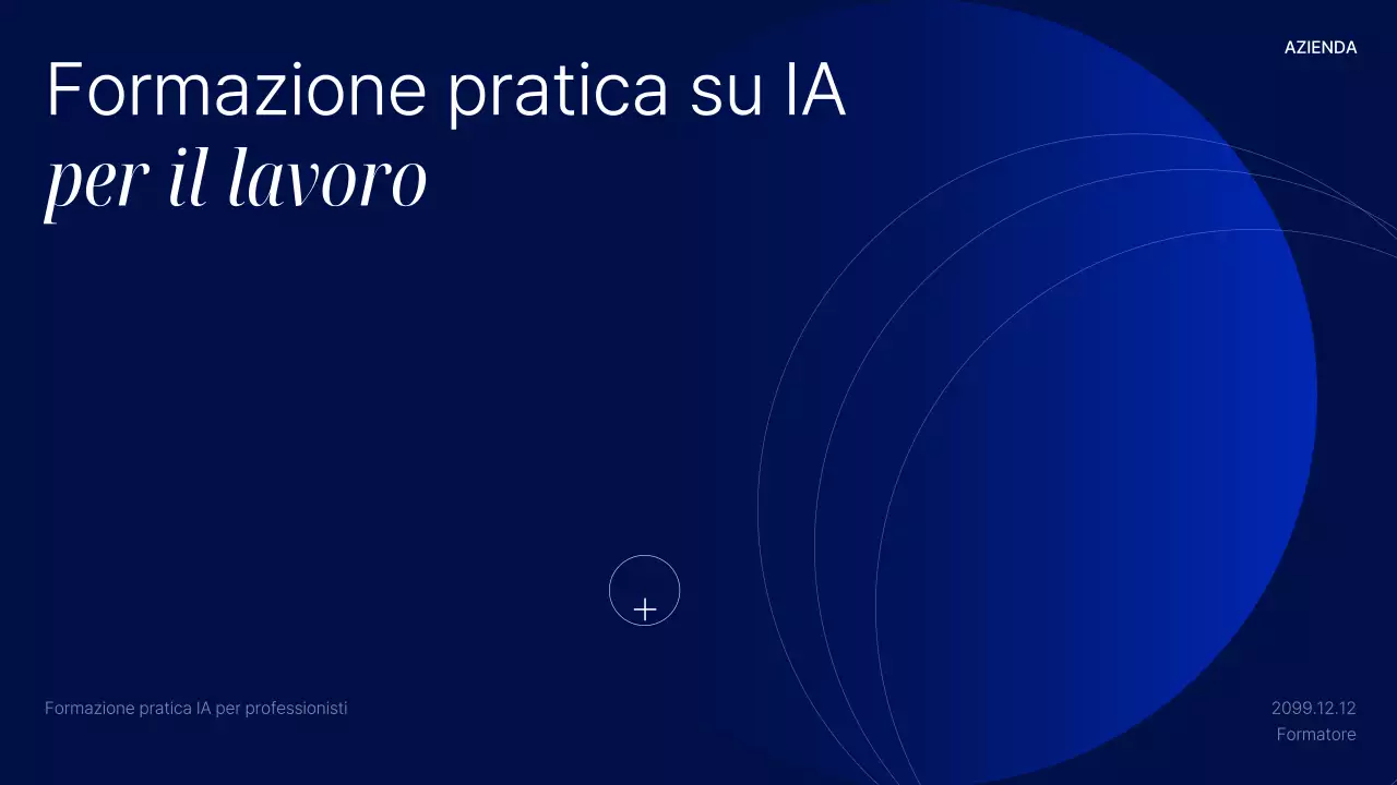Presentazione del corso Blue Modern AI