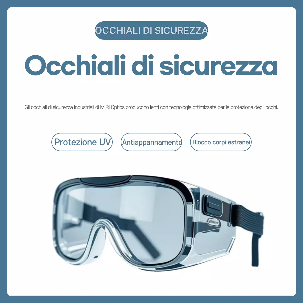 Promozione occhiali di sicurezza moderni blu