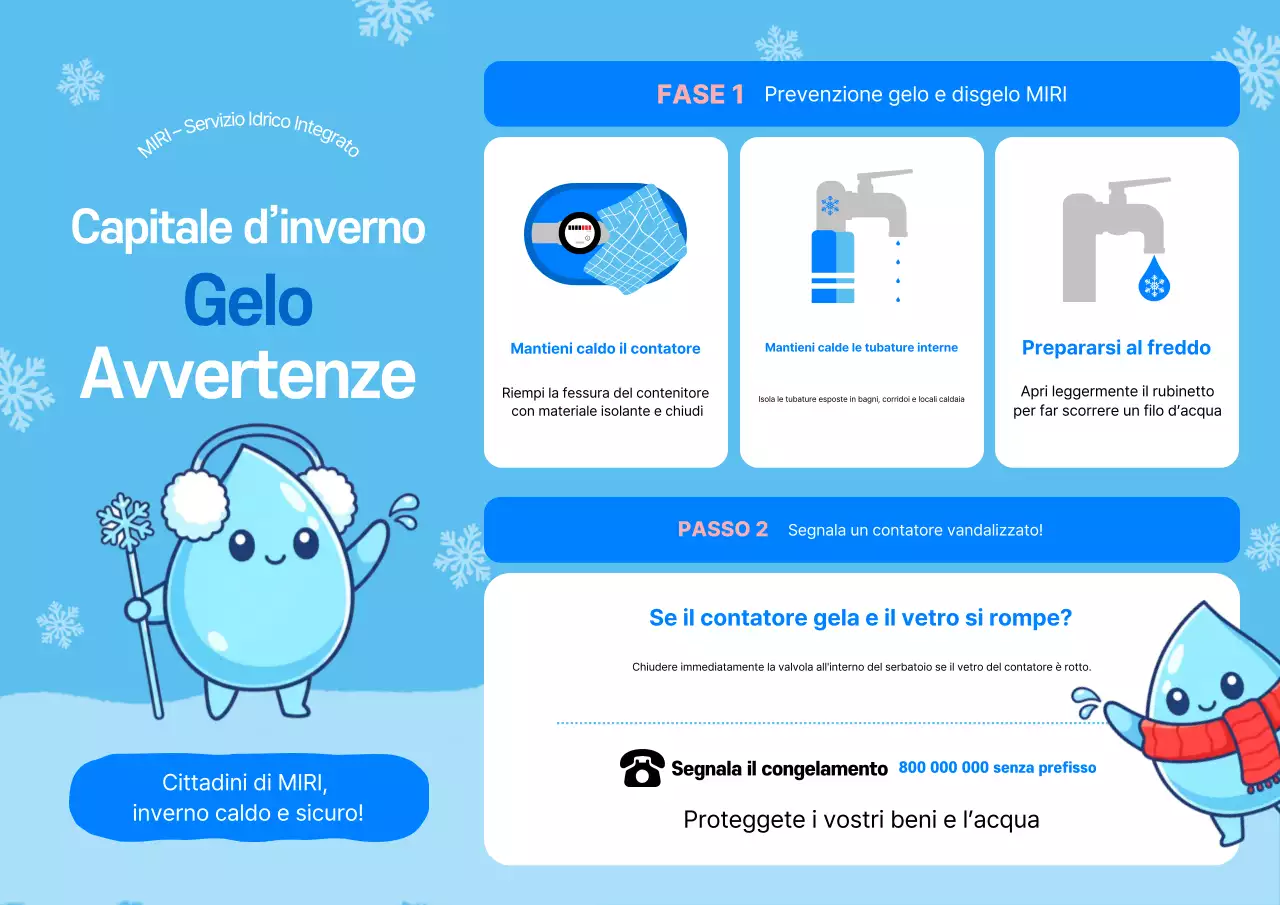 Guida invernale per bambini blu