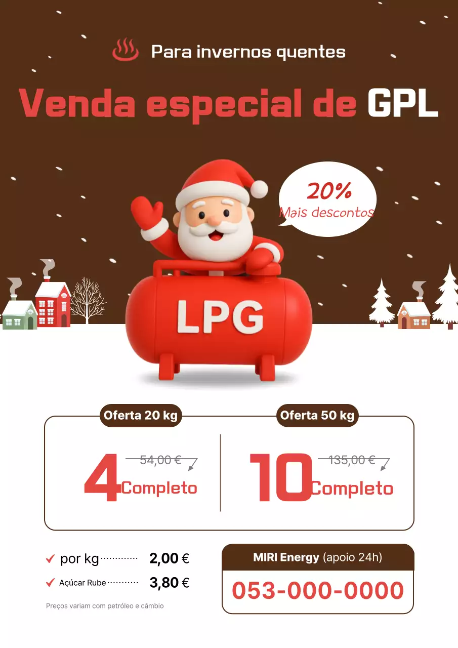 Promoção de inverno simples em tons de marrom