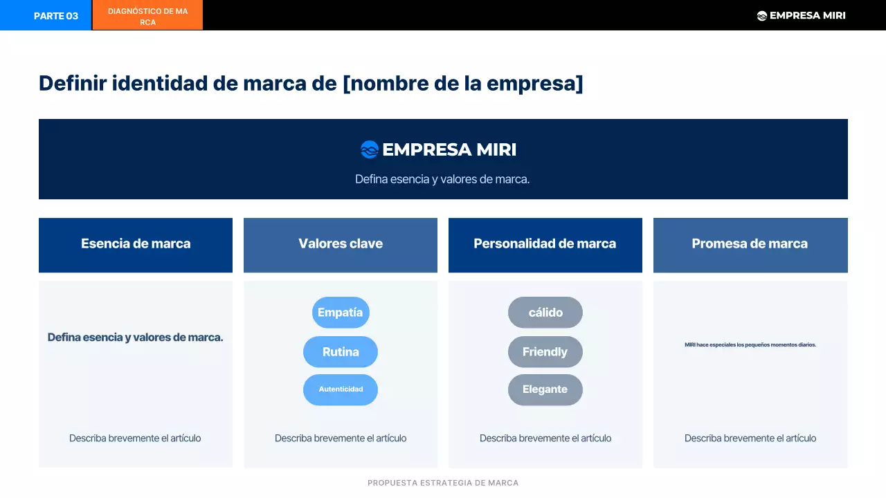 Plan de marca moderna y negra