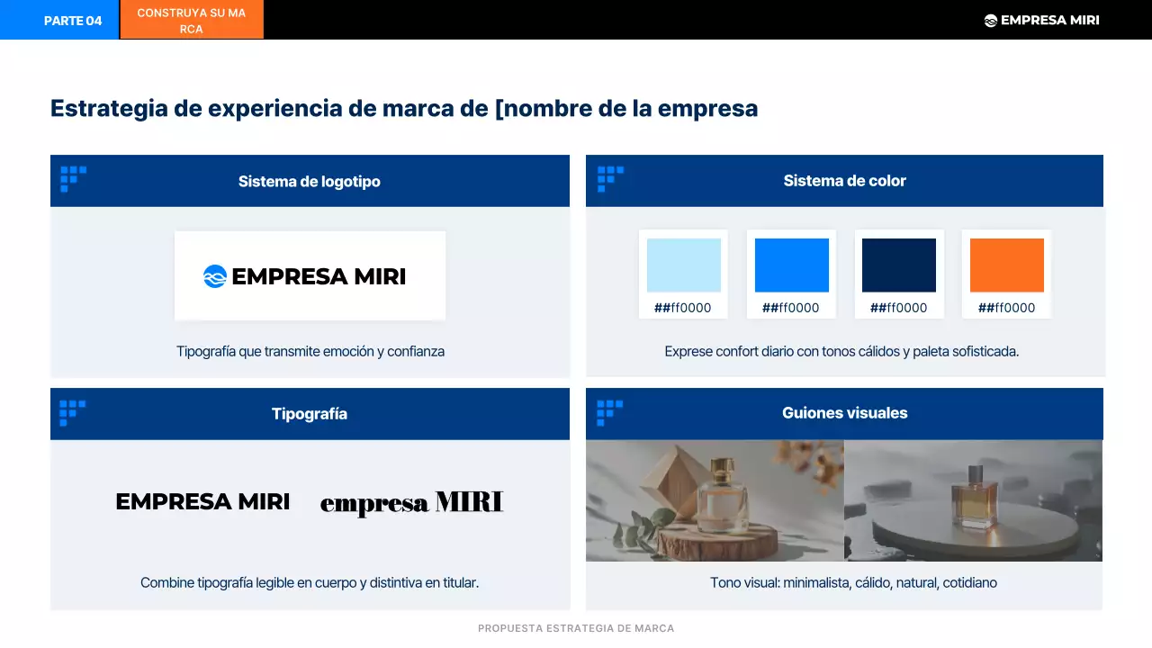 Plan de marca moderna y negra