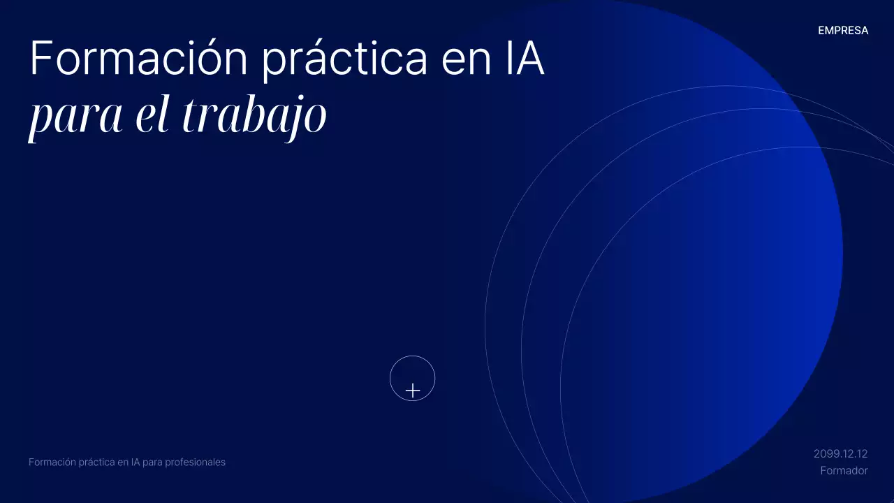 Presentación del curso Blue Modern AI