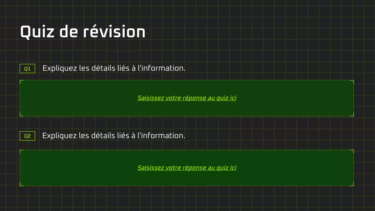 Présentation du cours d'IA moderne en noir et vert