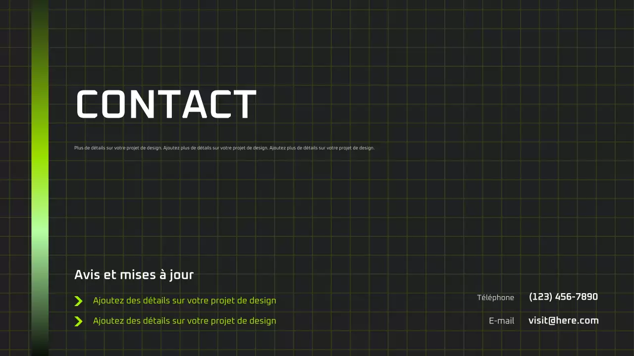 Présentation du cours d'IA moderne en noir et vert