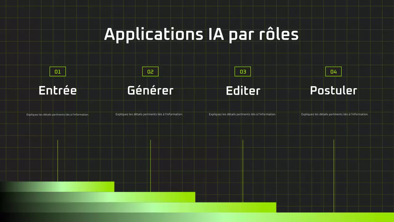 Présentation du cours d'IA moderne en noir et vert