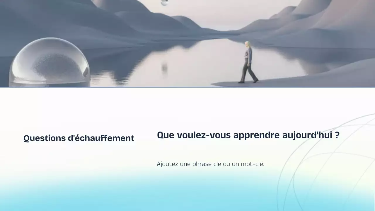 Présentation de cours sur l'IA bleue et jaune