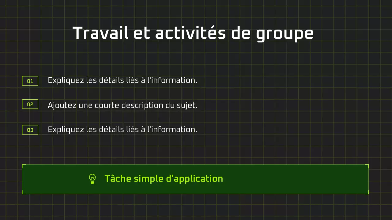 Présentation du cours d'IA moderne en noir et vert